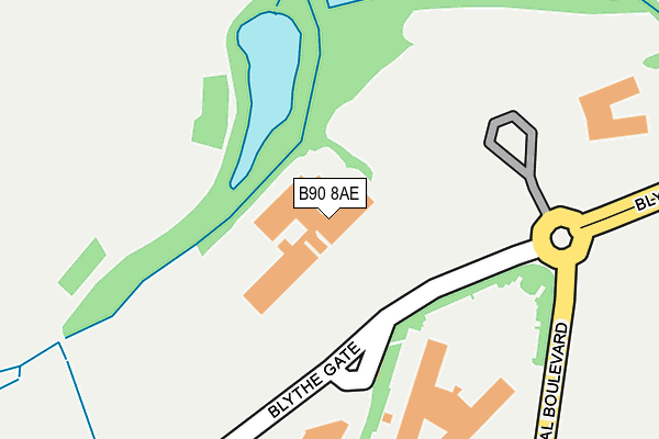 B90 8AE map - OS OpenMap – Local (Ordnance Survey) B90 8AE map - OS OpenMap – Local (Ordnance Survey)