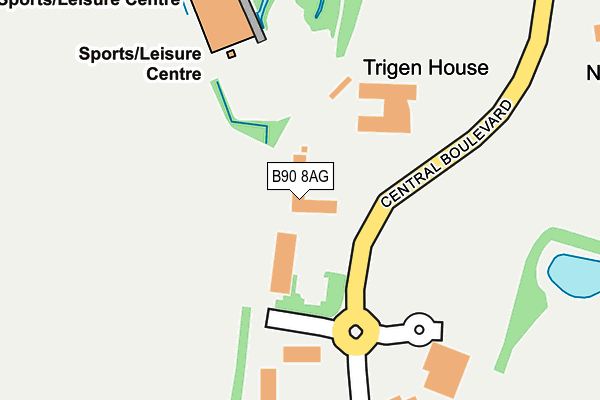 B90 8AG map - OS OpenMap – Local (Ordnance Survey) B90 8AG map - OS OpenMap – Local (Ordnance Survey)
