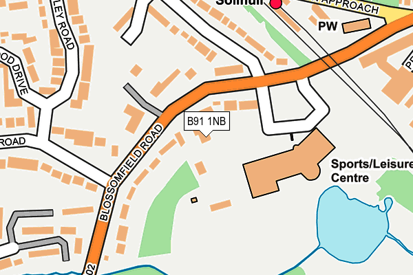 B91 1NB map - OS OpenMap – Local (Ordnance Survey) B91 1NB map - OS OpenMap – Local (Ordnance Survey)
