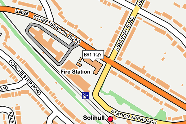 B91 1QY map - OS OpenMap – Local (Ordnance Survey) B91 1QY map - OS OpenMap – Local (Ordnance Survey)