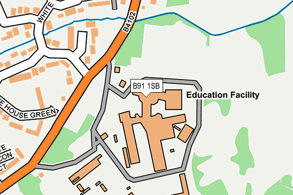 B91 1SB map - OS OpenMap – Local (Ordnance Survey) B91 1SB map - OS OpenMap – Local (Ordnance Survey)
