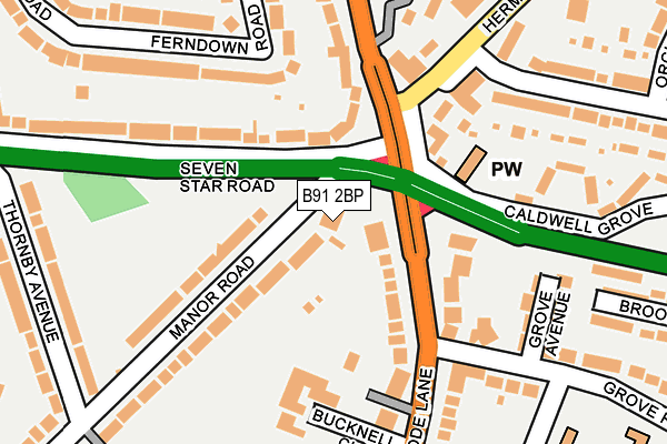B91 2BP map - OS OpenMap – Local (Ordnance Survey) B91 2BP map - OS OpenMap – Local (Ordnance Survey)