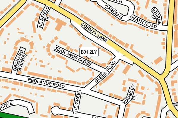 B91 2LY map - OS OpenMap – Local (Ordnance Survey)