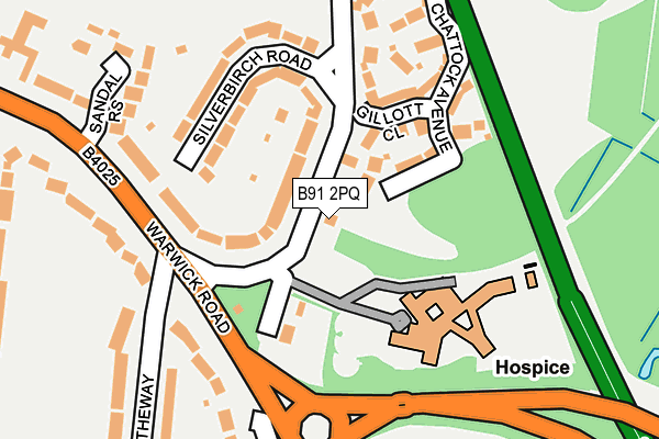 B91 2PQ map - OS OpenMap – Local (Ordnance Survey) B91 2PQ map - OS OpenMap – Local (Ordnance Survey)