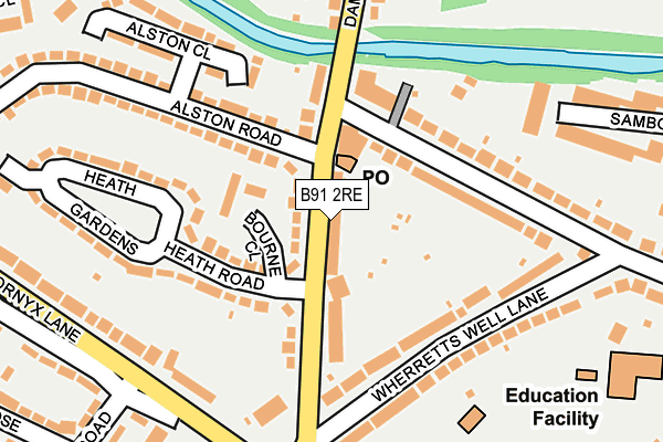B91 2RE map - OS OpenMap – Local (Ordnance Survey) B91 2RE map - OS OpenMap – Local (Ordnance Survey)