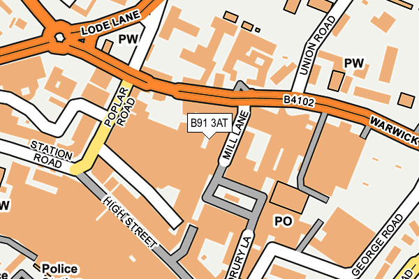 B91 3AT map - OS OpenMap – Local (Ordnance Survey) B91 3AT map - OS OpenMap – Local (Ordnance Survey)
