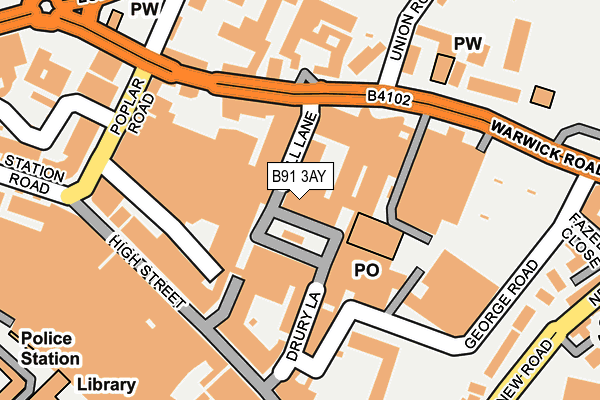B91 3AY map - OS OpenMap – Local (Ordnance Survey) B91 3AY map - OS OpenMap – Local (Ordnance Survey)