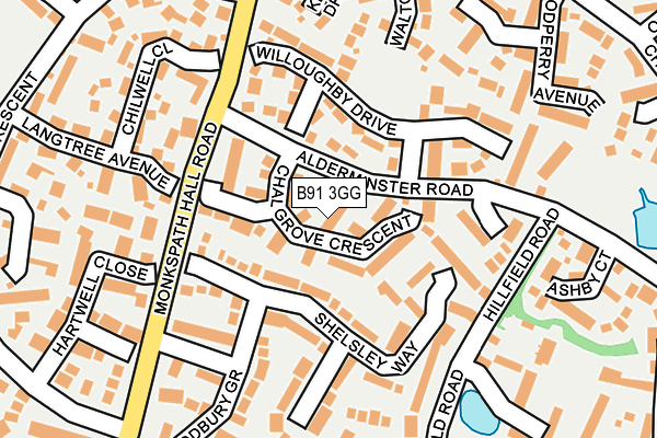 B91 3GG map - OS OpenMap – Local (Ordnance Survey) B91 3GG map - OS OpenMap – Local (Ordnance Survey)