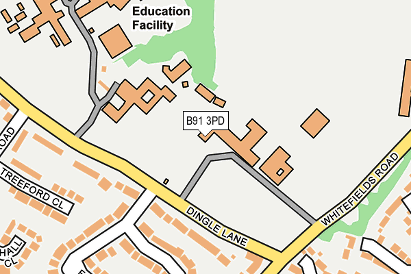 B91 3PD map - OS OpenMap – Local (Ordnance Survey) B91 3PD map - OS OpenMap – Local (Ordnance Survey)