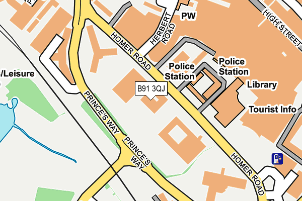 B91 3QJ map - OS OpenMap – Local (Ordnance Survey) B91 3QJ map - OS OpenMap – Local (Ordnance Survey)