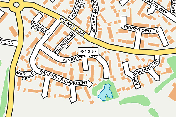 B91 3UG map - OS OpenMap – Local (Ordnance Survey) B91 3UG map - OS OpenMap – Local (Ordnance Survey)