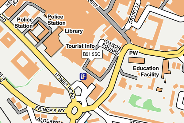 B91 9SQ map - OS OpenMap – Local (Ordnance Survey) B91 9SQ map - OS OpenMap – Local (Ordnance Survey)