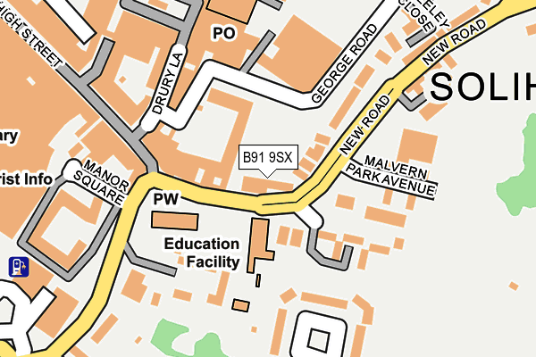 B91 9SX map - OS OpenMap – Local (Ordnance Survey) B91 9SX map - OS OpenMap – Local (Ordnance Survey)