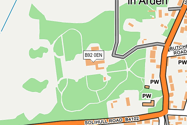 B92 0EN map - OS OpenMap – Local (Ordnance Survey) B92 0EN map - OS OpenMap – Local (Ordnance Survey)