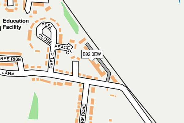 B92 0EW map - OS OpenMap – Local (Ordnance Survey) B92 0EW map - OS OpenMap – Local (Ordnance Survey)