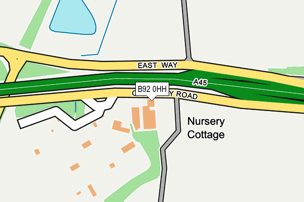 B92 0HH map - OS OpenMap – Local (Ordnance Survey) B92 0HH map - OS OpenMap – Local (Ordnance Survey)
