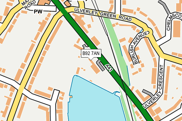 B92 7AN map - OS OpenMap – Local (Ordnance Survey) B92 7AN map - OS OpenMap – Local (Ordnance Survey)