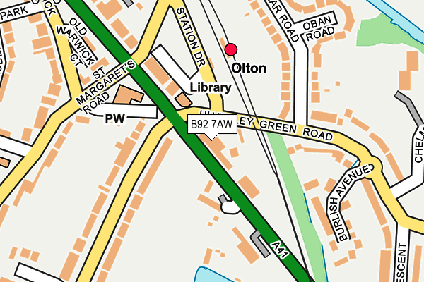 B92 7AW map - OS OpenMap – Local (Ordnance Survey) B92 7AW map - OS OpenMap – Local (Ordnance Survey)