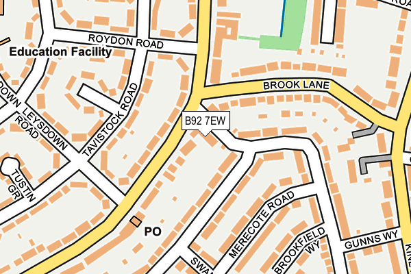 B92 7EW map - OS OpenMap – Local (Ordnance Survey) B92 7EW map - OS OpenMap – Local (Ordnance Survey)