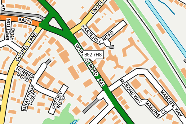 B92 7HS map - OS OpenMap – Local (Ordnance Survey) B92 7HS map - OS OpenMap – Local (Ordnance Survey)