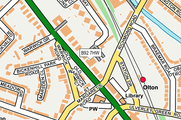 B92 7HW map - OS OpenMap – Local (Ordnance Survey) B92 7HW map - OS OpenMap – Local (Ordnance Survey)