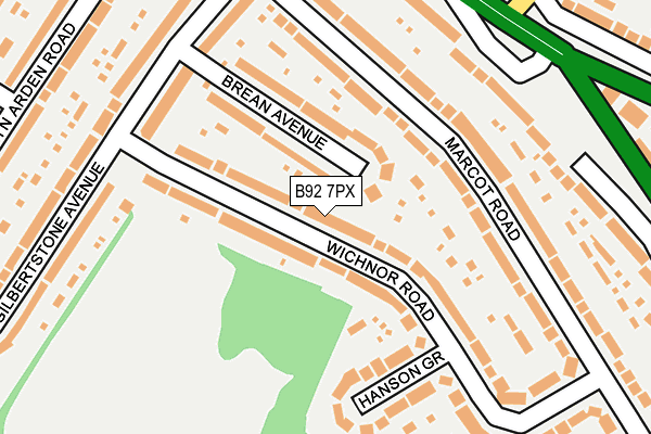 B92 7PX map - OS OpenMap – Local (Ordnance Survey) B92 7PX map - OS OpenMap – Local (Ordnance Survey)