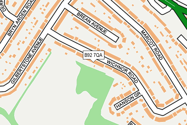 B92 7QA map - OS OpenMap – Local (Ordnance Survey) B92 7QA map - OS OpenMap – Local (Ordnance Survey)