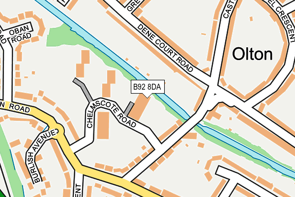 B92 8DA map - OS OpenMap – Local (Ordnance Survey) B92 8DA map - OS OpenMap – Local (Ordnance Survey)