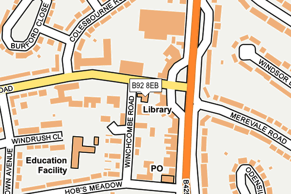 B92 8EB map - OS OpenMap – Local (Ordnance Survey) B92 8EB map - OS OpenMap – Local (Ordnance Survey)