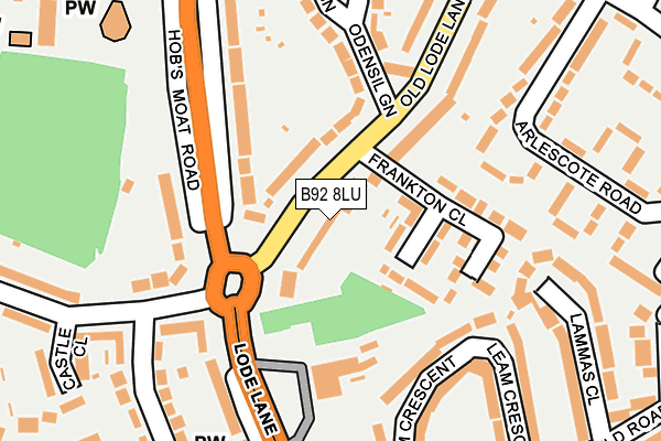 B92 8LU map - OS OpenMap – Local (Ordnance Survey) B92 8LU map - OS OpenMap – Local (Ordnance Survey)