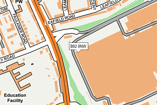 B92 8NW map - OS OpenMap – Local (Ordnance Survey) B92 8NW map - OS OpenMap – Local (Ordnance Survey)