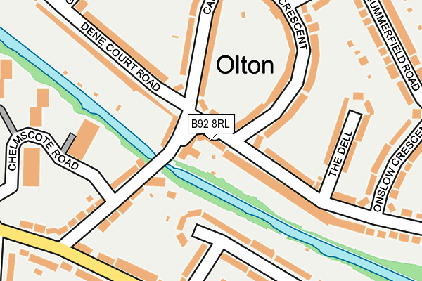 B92 8RL map - OS OpenMap – Local (Ordnance Survey) B92 8RL map - OS OpenMap – Local (Ordnance Survey)