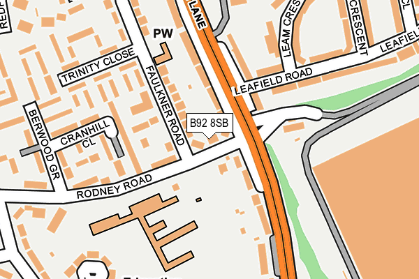 B92 8SB map - OS OpenMap – Local (Ordnance Survey) B92 8SB map - OS OpenMap – Local (Ordnance Survey)