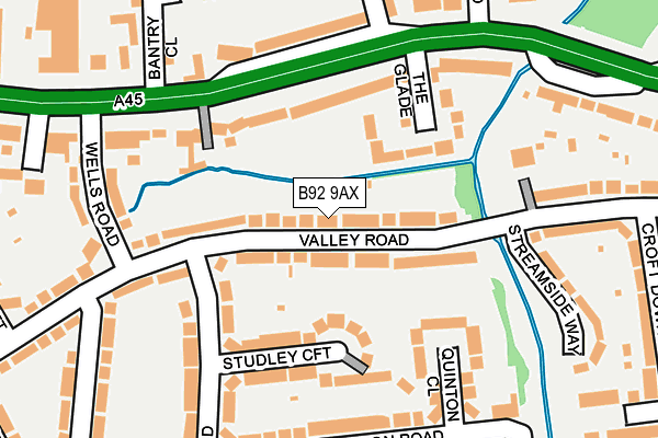 B92 9AX map - OS OpenMap – Local (Ordnance Survey) B92 9AX map - OS OpenMap – Local (Ordnance Survey)