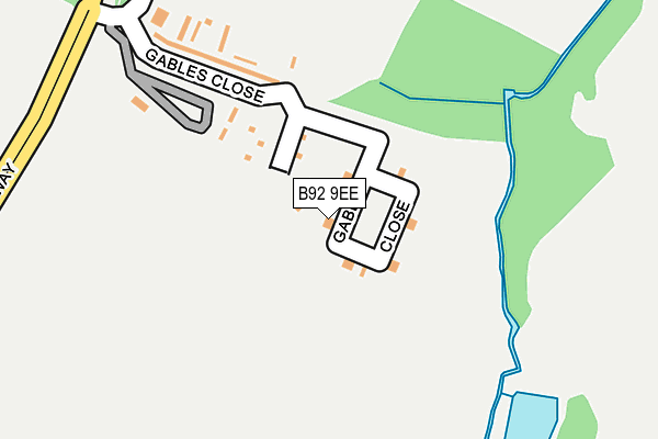 B92 9EE map - OS OpenMap – Local (Ordnance Survey) B92 9EE map - OS OpenMap – Local (Ordnance Survey)