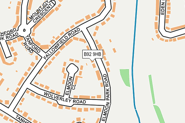 B92 9HB map - OS OpenMap – Local (Ordnance Survey) B92 9HB map - OS OpenMap – Local (Ordnance Survey)