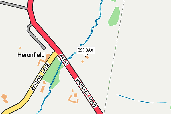 B93 0AX map - OS OpenMap – Local (Ordnance Survey) B93 0AX map - OS OpenMap – Local (Ordnance Survey)