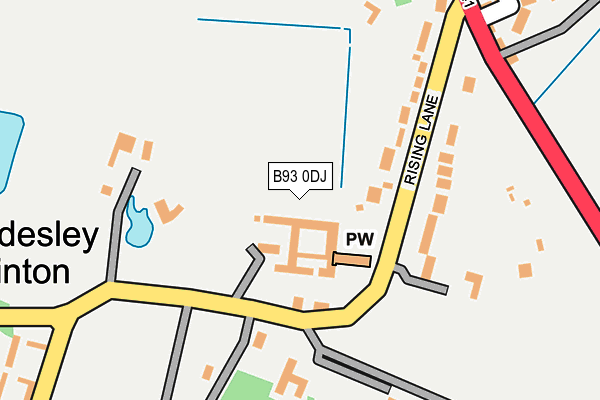 B93 0DJ map - OS OpenMap – Local (Ordnance Survey) B93 0DJ map - OS OpenMap – Local (Ordnance Survey)