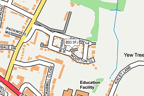 B93 0FJ map - OS OpenMap – Local (Ordnance Survey) B93 0FJ map - OS OpenMap – Local (Ordnance Survey)