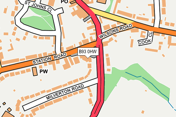 B93 0HW map - OS OpenMap – Local (Ordnance Survey) B93 0HW map - OS OpenMap – Local (Ordnance Survey)