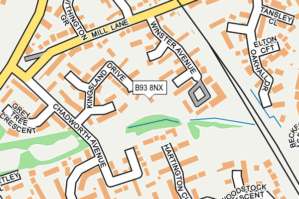 B93 8NX map - OS OpenMap – Local (Ordnance Survey) B93 8NX map - OS OpenMap – Local (Ordnance Survey)