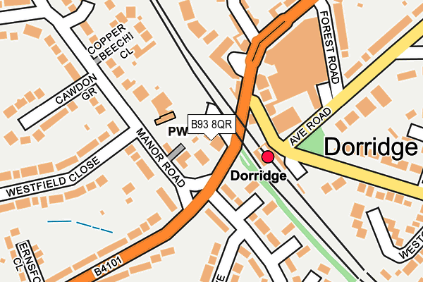B93 8QR map - OS OpenMap – Local (Ordnance Survey) B93 8QR map - OS OpenMap – Local (Ordnance Survey)