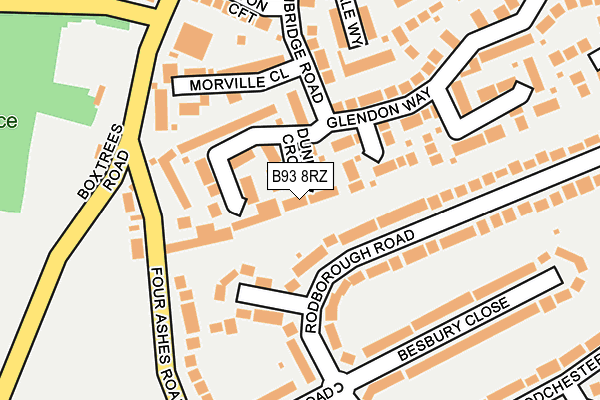 B93 8RZ map - OS OpenMap – Local (Ordnance Survey) B93 8RZ map - OS OpenMap – Local (Ordnance Survey)