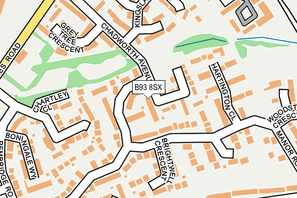 B93 8SX map - OS OpenMap – Local (Ordnance Survey) B93 8SX map - OS OpenMap – Local (Ordnance Survey)