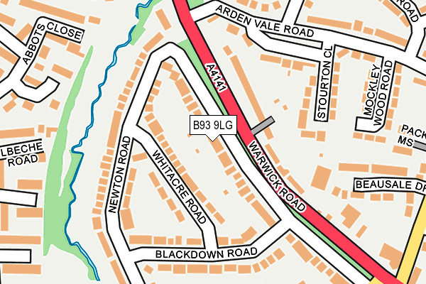 B93 9LG map - OS OpenMap – Local (Ordnance Survey) B93 9LG map - OS OpenMap – Local (Ordnance Survey)