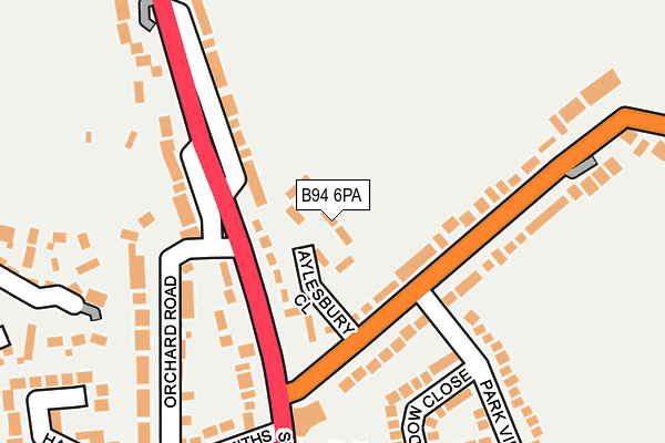 B94 6PA map - OS OpenMap – Local (Ordnance Survey) B94 6PA map - OS OpenMap – Local (Ordnance Survey)