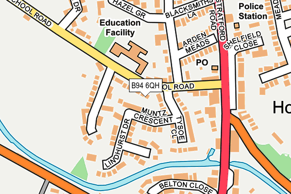 B94 6QH map - OS OpenMap – Local (Ordnance Survey) B94 6QH map - OS OpenMap – Local (Ordnance Survey)