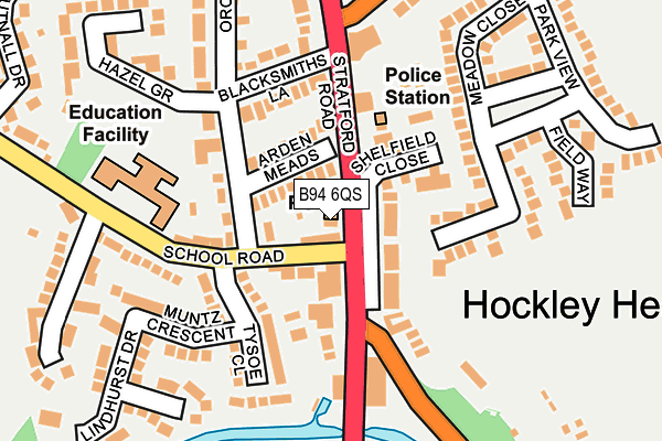 B94 6QS map - OS OpenMap – Local (Ordnance Survey) B94 6QS map - OS OpenMap – Local (Ordnance Survey)
