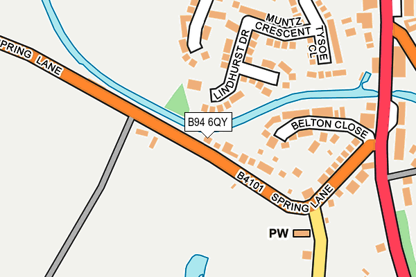 B94 6QY map - OS OpenMap – Local (Ordnance Survey)