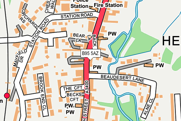 B95 5AZ map - OS OpenMap – Local (Ordnance Survey) B95 5AZ map - OS OpenMap – Local (Ordnance Survey)